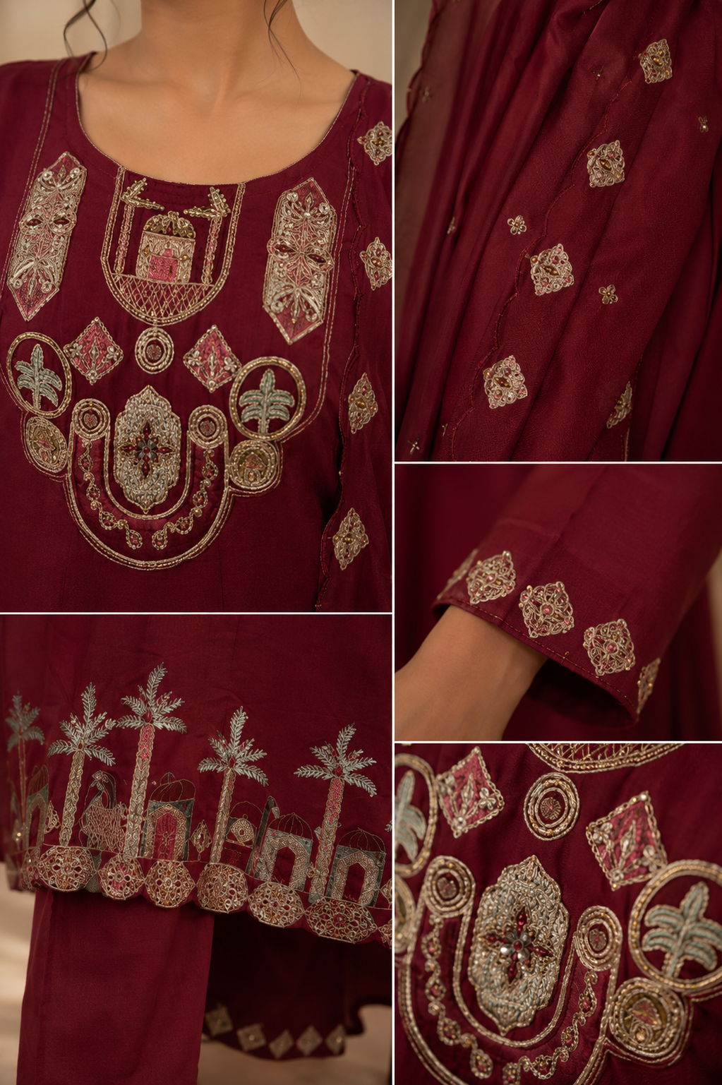 Crimson Heritage Handcrafted Suit Set