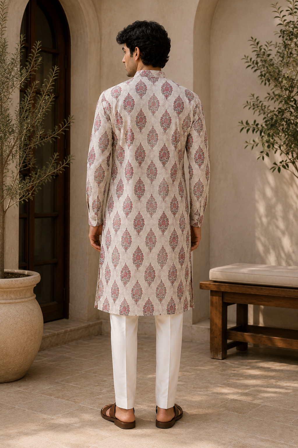 Blush Bloom Cotton Kurta