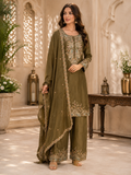 Olive Heirloom Embroidered Palazzo Set