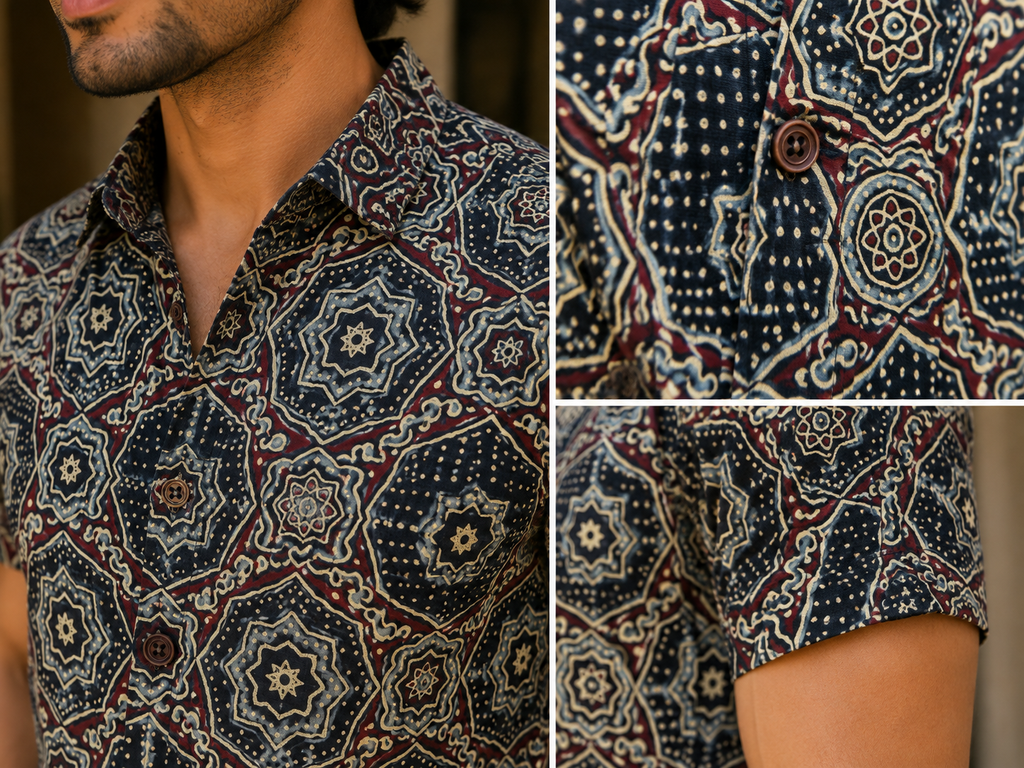 Ruby Red Cotton Short Sleeve Shirt
