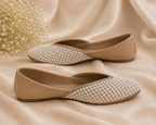Champagne Pearl Luxe Punjabi Jutti