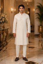 Ivory Heritage Embroidered Kurta