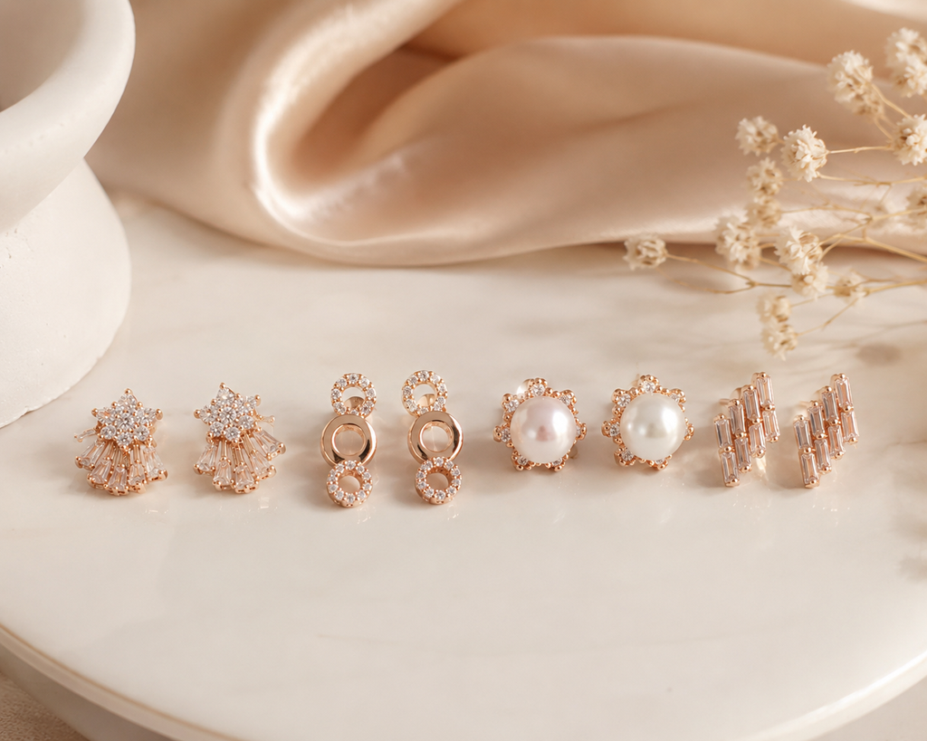 Elegant Everyday Stud Earrings Collection