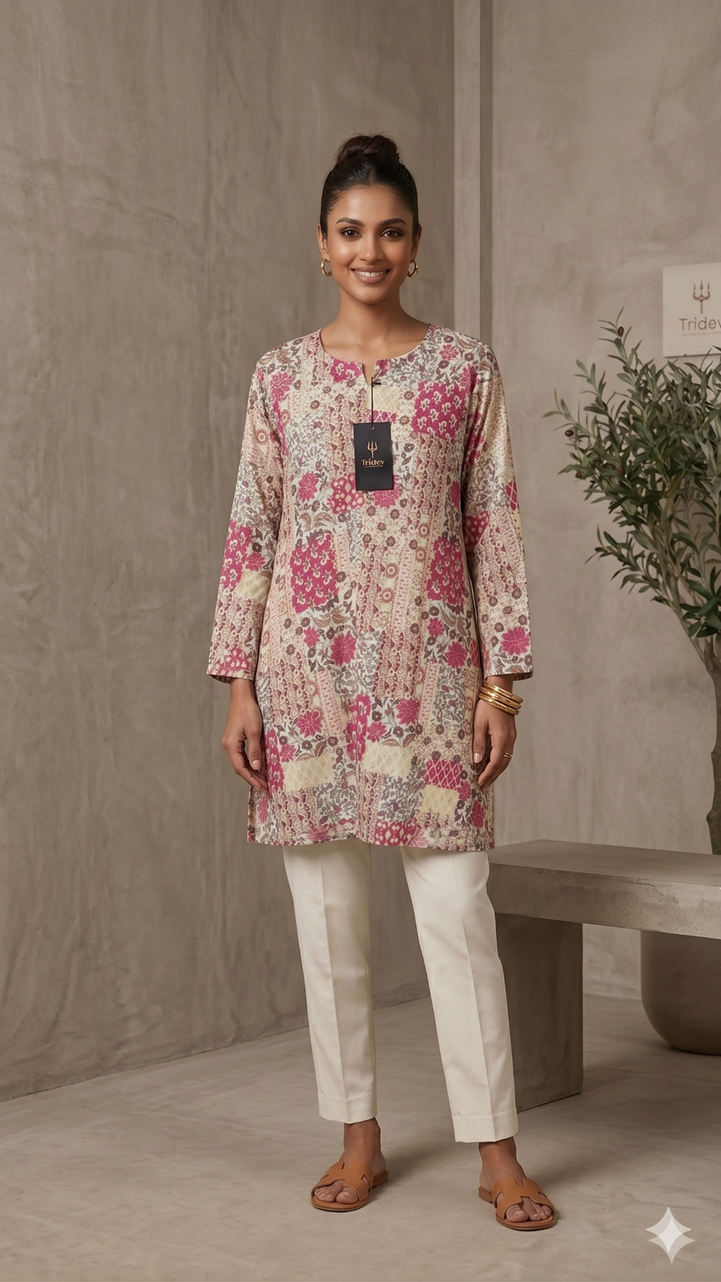 Women’s Floral Printed Kurti Top – Soft & Elegant Everyday Wear