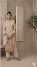 Elegant Leaf Print Kurti