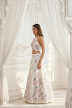 Ivory Meadow Floral Cami Lehenga Set