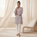 Women’s Chevron Printed Kurti Top – Modern Ethnic Elegance