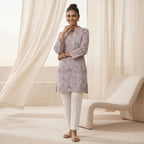 Women’s Chevron Printed Kurti Top – Modern Ethnic Elegance