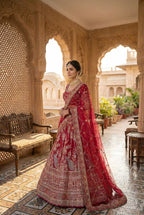Regal Rani Pink Bridal Lehenga Set with 2 Chunni Unstitched